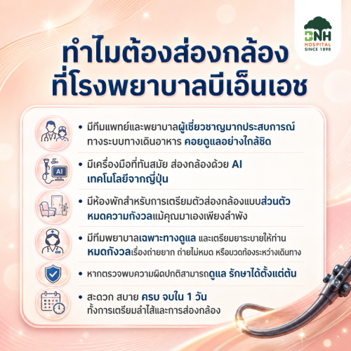 ทำไมต้องเลือกส่องกล้องลำไส้ใหญ่ | BNH Hospital