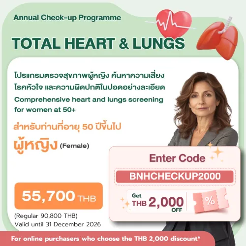 Total Heart & Lungs Annual Health Check-up Program Male - Female